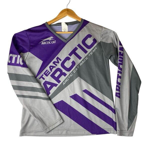 Vintage 90s Arctic Cat Team Racing Jersey Graphic Snowmobile Arcticwear -Large - Picture 1 of 6